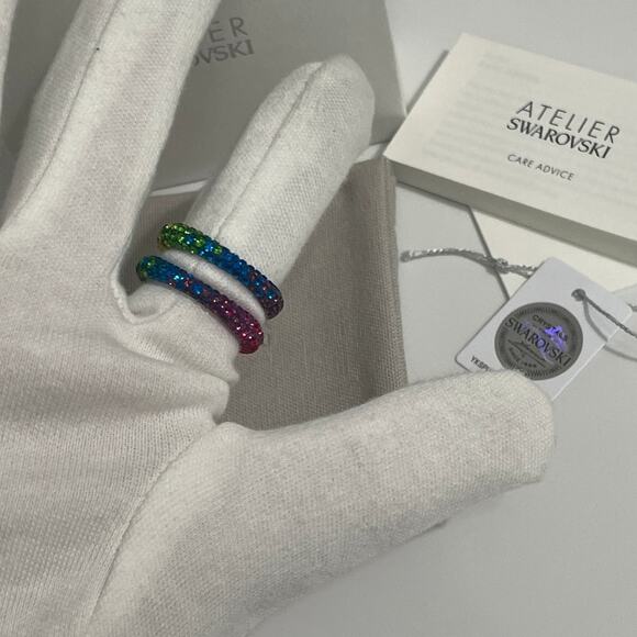 Swarovski Atelier Tigris ring Set (2), size 55/7 Multicolored, Rhodium plated - Picture 7 of 7